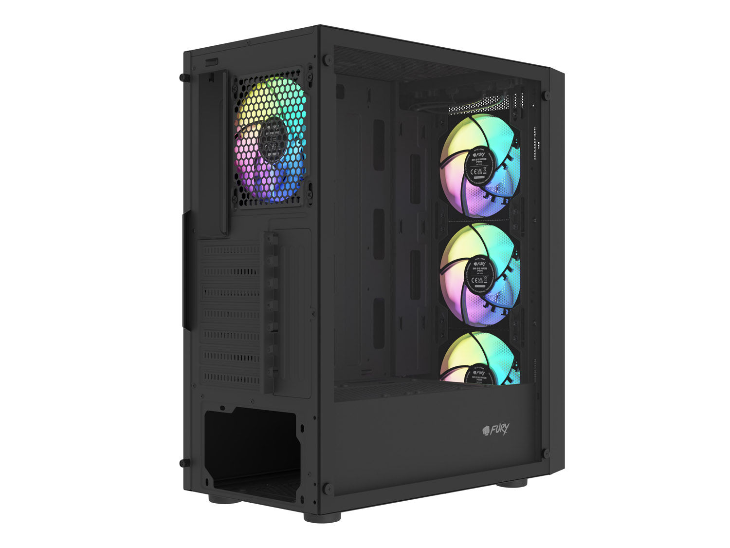 PC skriňa Fury SHOBO SH8F, ARGB, Midi Tower, Čierna 