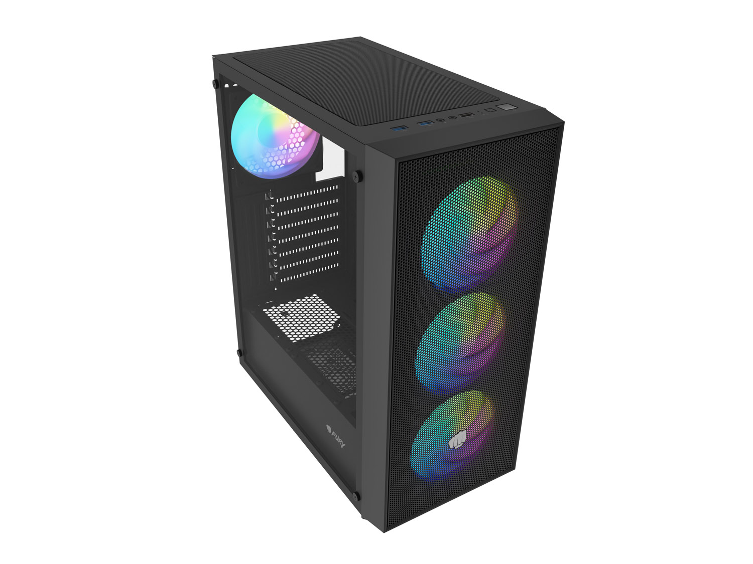 PC skriňa Fury SHOBO SH8F, ARGB, Midi Tower, Čierna 