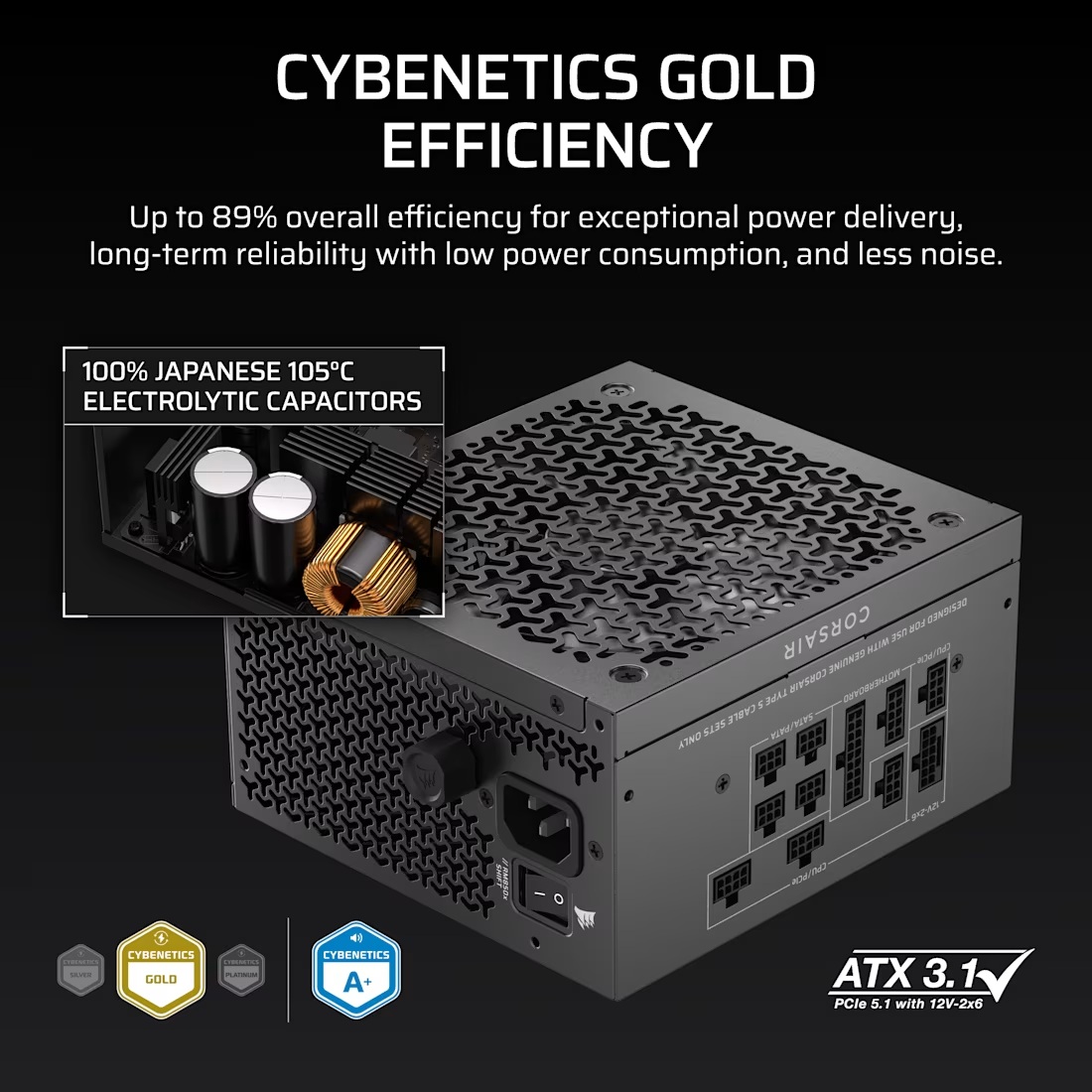 CORSAIR RM850x SHIFT 80+ GOLD, MODULAR 