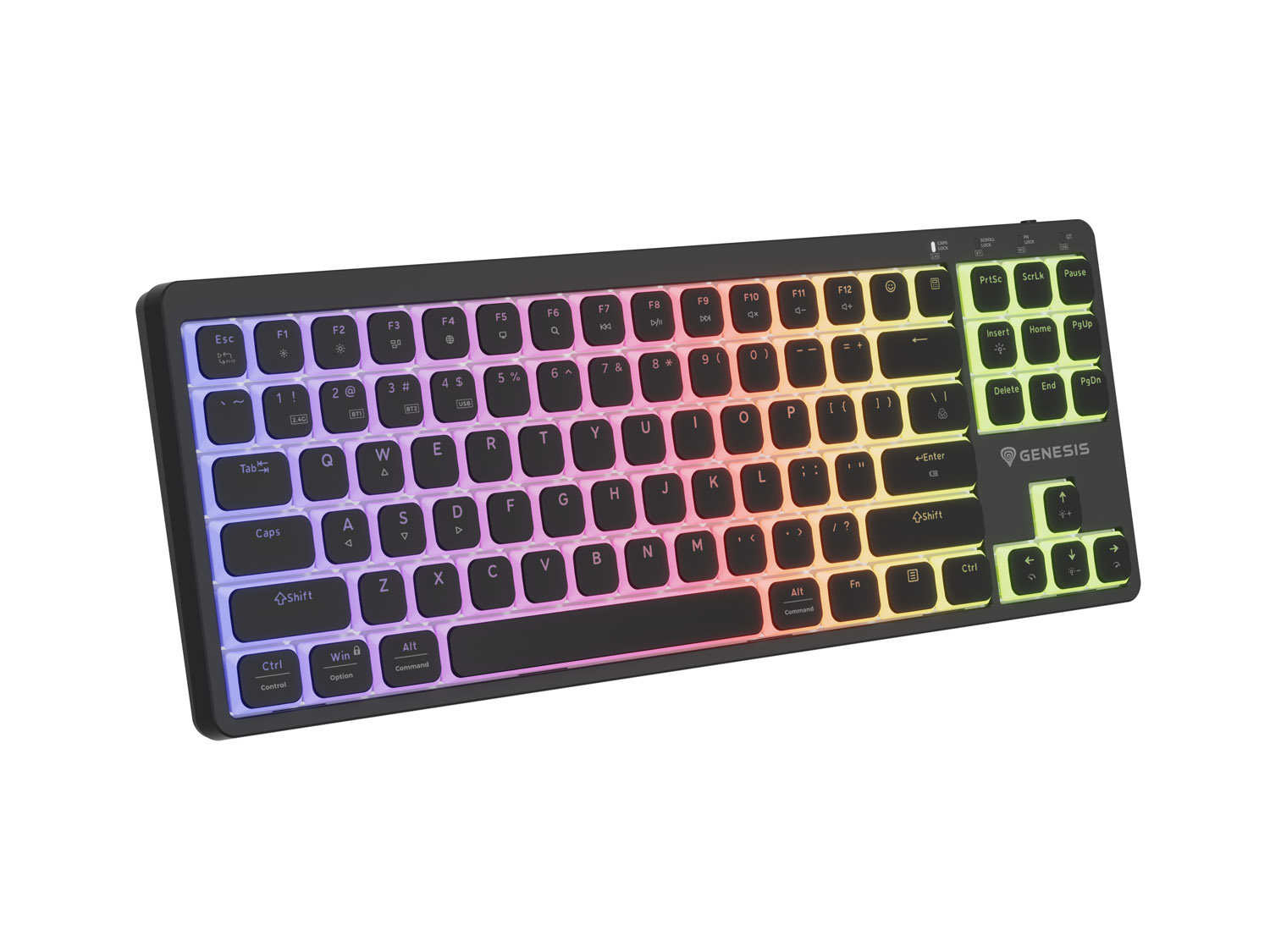 Bezdrôtová herná klávesnica Genesis THOR 430 TKL/ USB+BT/ US/ Čierna 