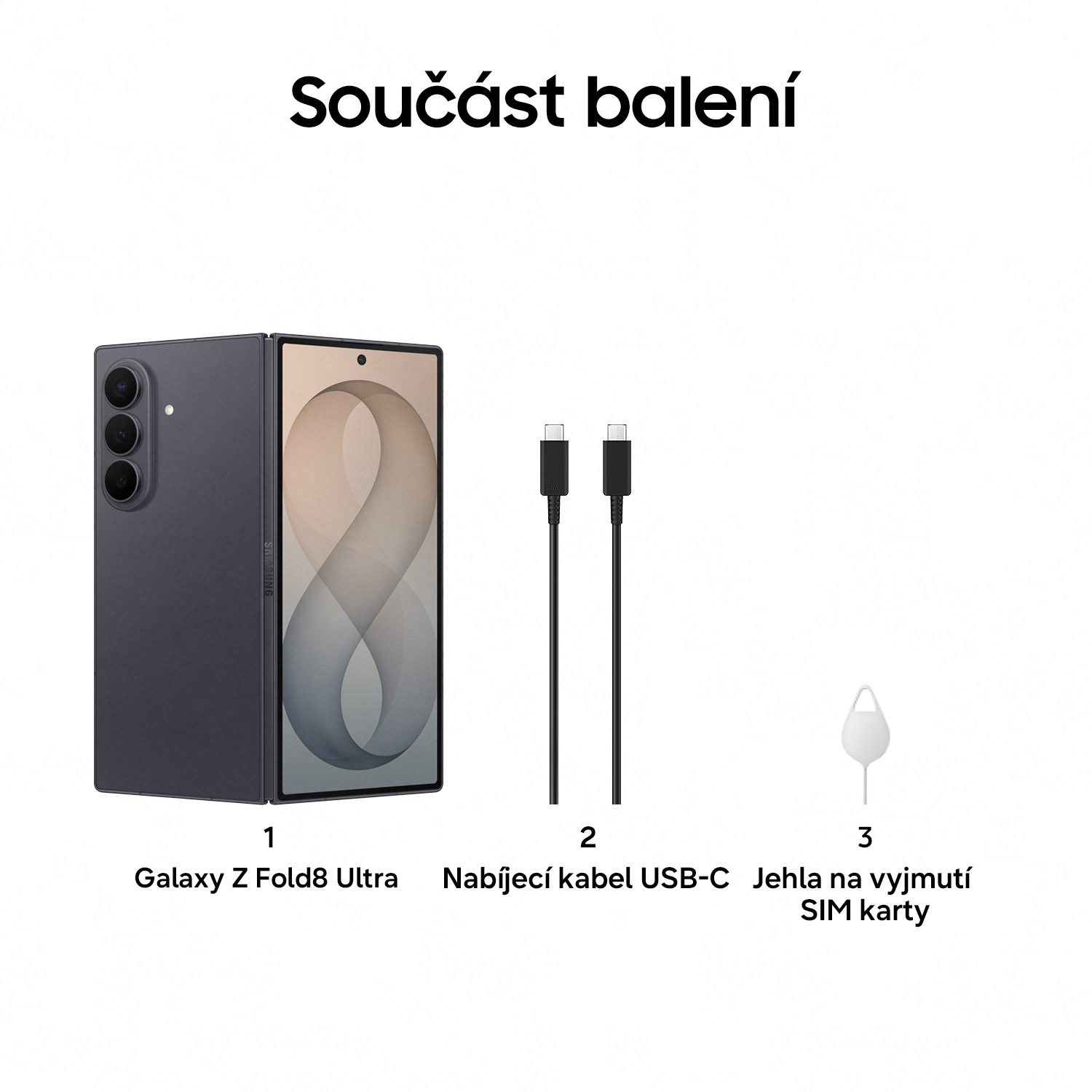 Samsung Galaxy Z Fold 8 Ultra/ 16GB/ 1TB/ Graphite 