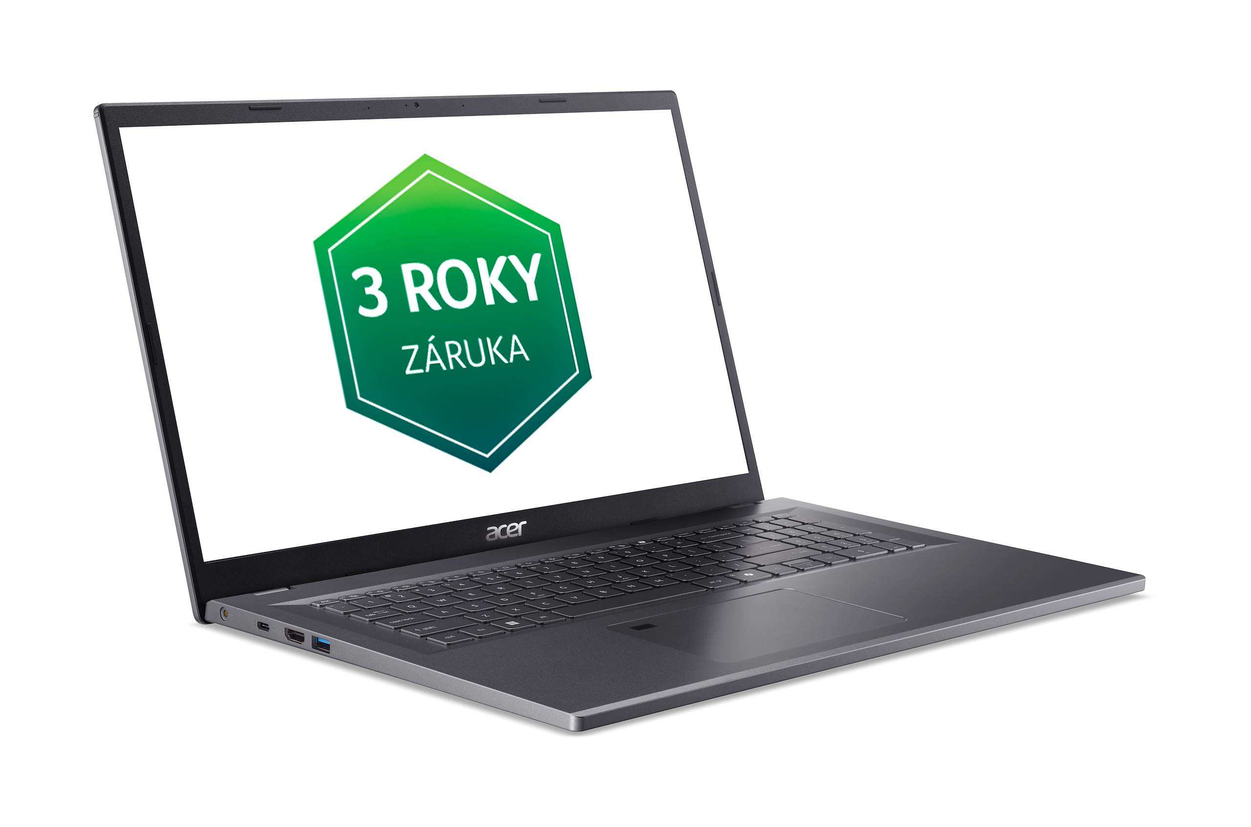Acer Aspire 17/ A17-51M-55LF/ 5-120U/ 17, 3"/ FHD/ 16GB/ 512GB/ Intel int/ bez OS/ Gray/ 2R 