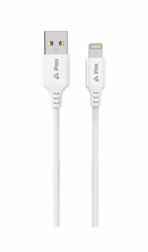 TPU KÁBEL USB-A / LIGHTNING 1, 5M, USB 2.0 BIELÝ 