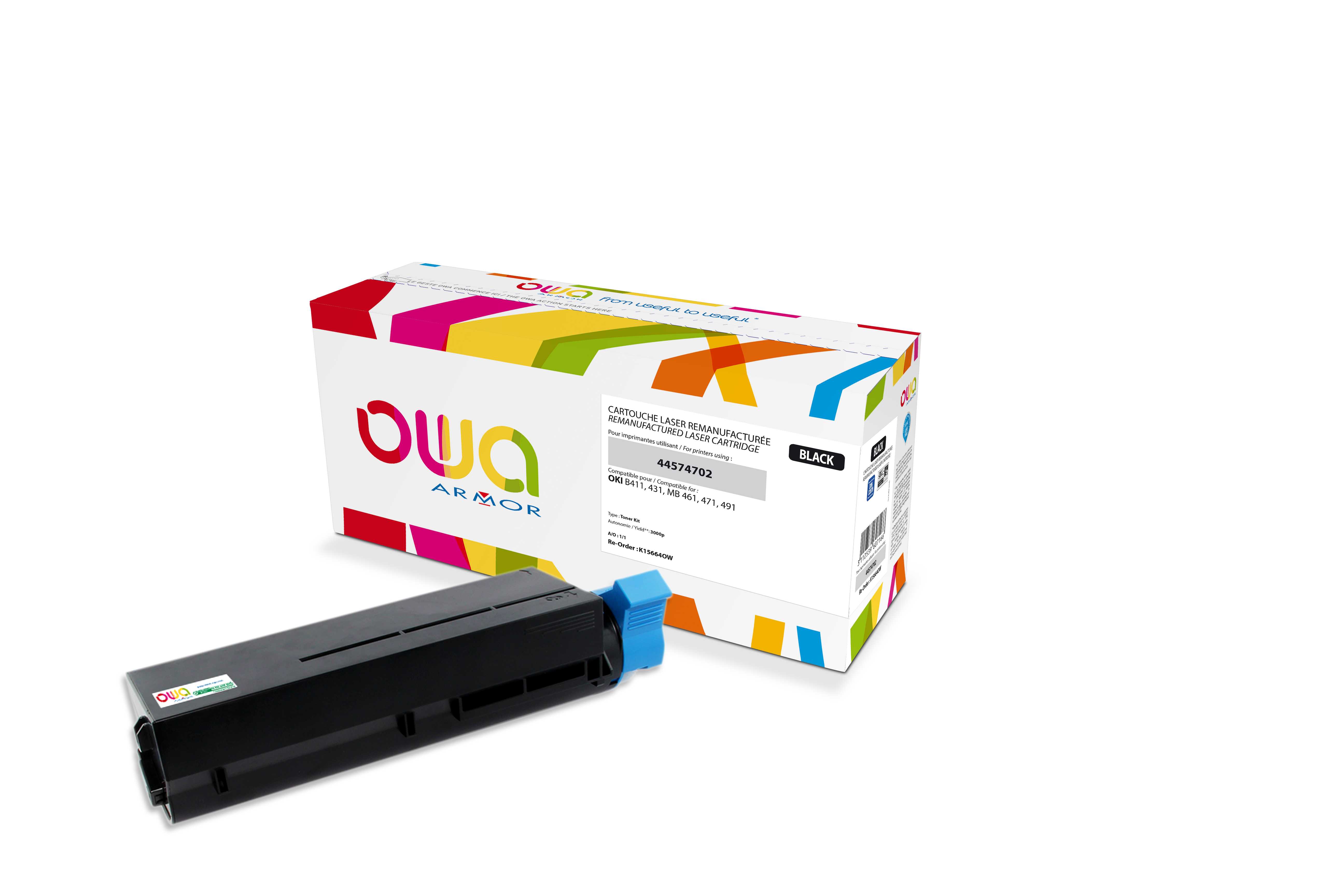 OWA Armor toner kompatibilný s OKI B411, 431, 44574702, 3000st, čierna/ black