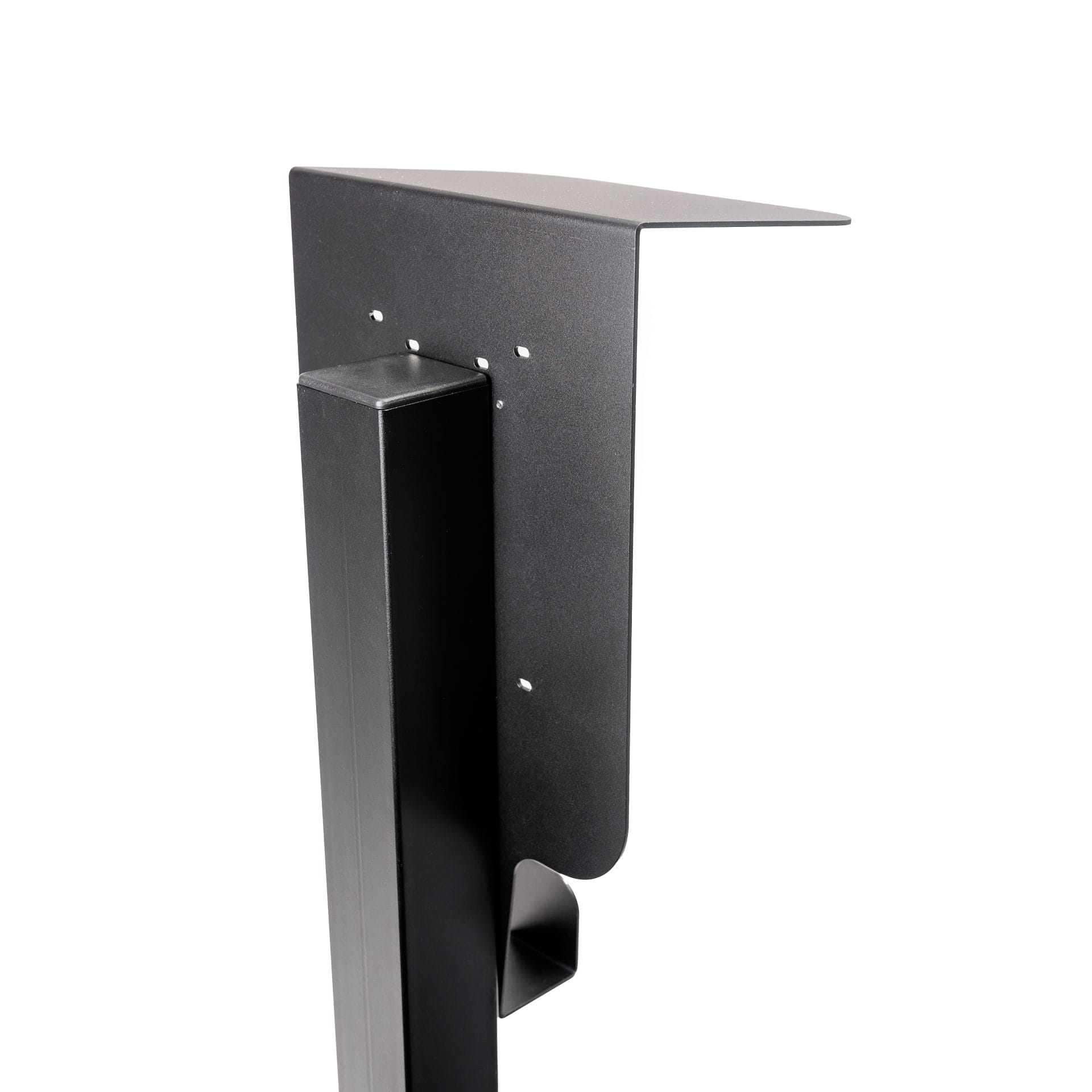 Platinet univerzálny stojan so strieškou PEVSTANDUNI pre Wallboxy, pozink, držiak kábla, 130cm, čierna 