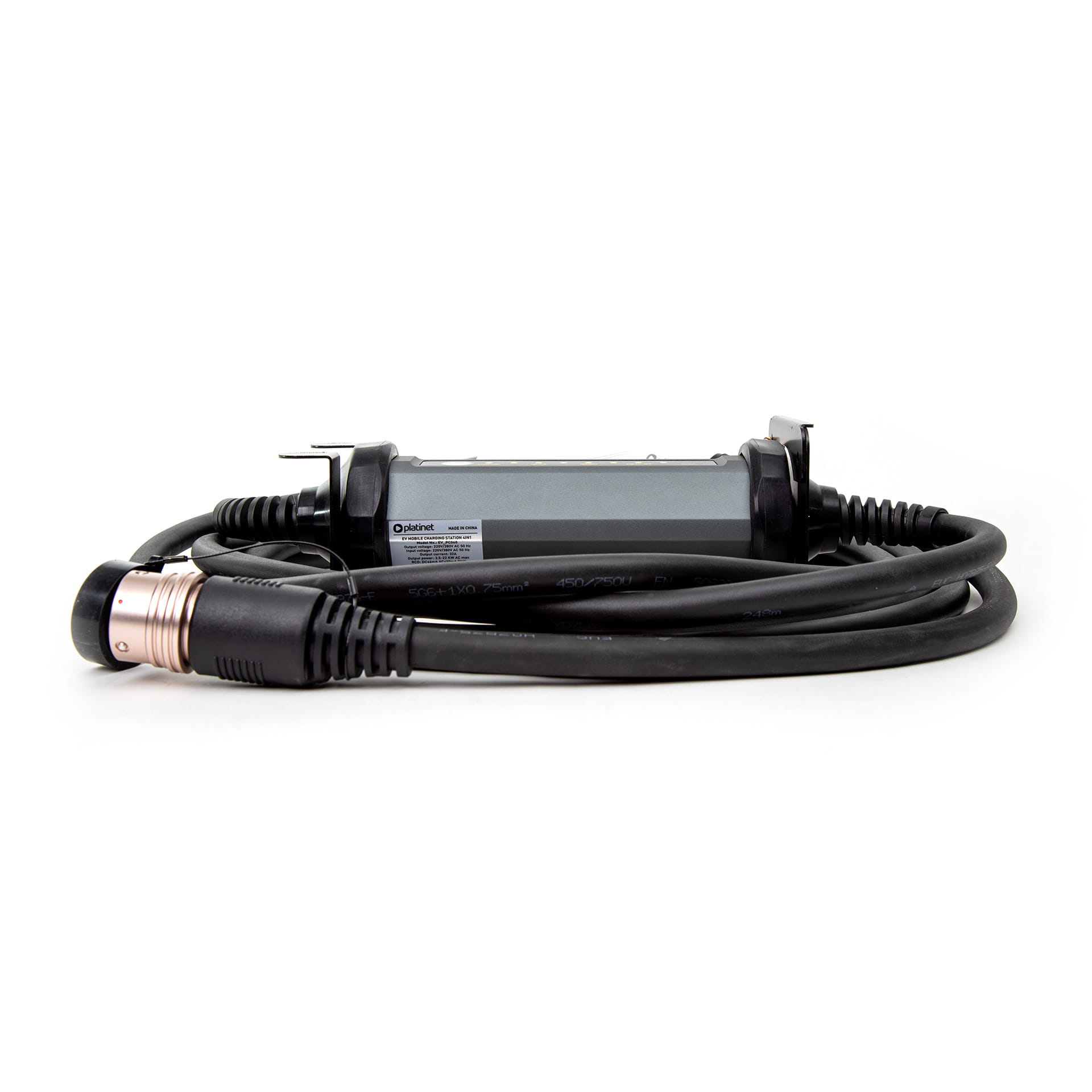 Platinet univerzálna prenosná EV stanica PC060 22kW (32A), Pro Line, sada 4 adaptérov + nástenný držiak 