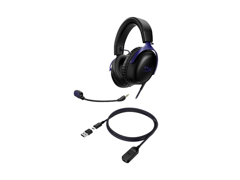 HyperX Cloud III/ ANC/ Jack/ Čierna/ Modrá 