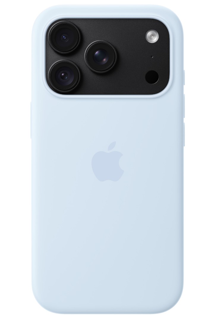 iPhone 18 Pre Silicone Case with MS - Crisp Blue 