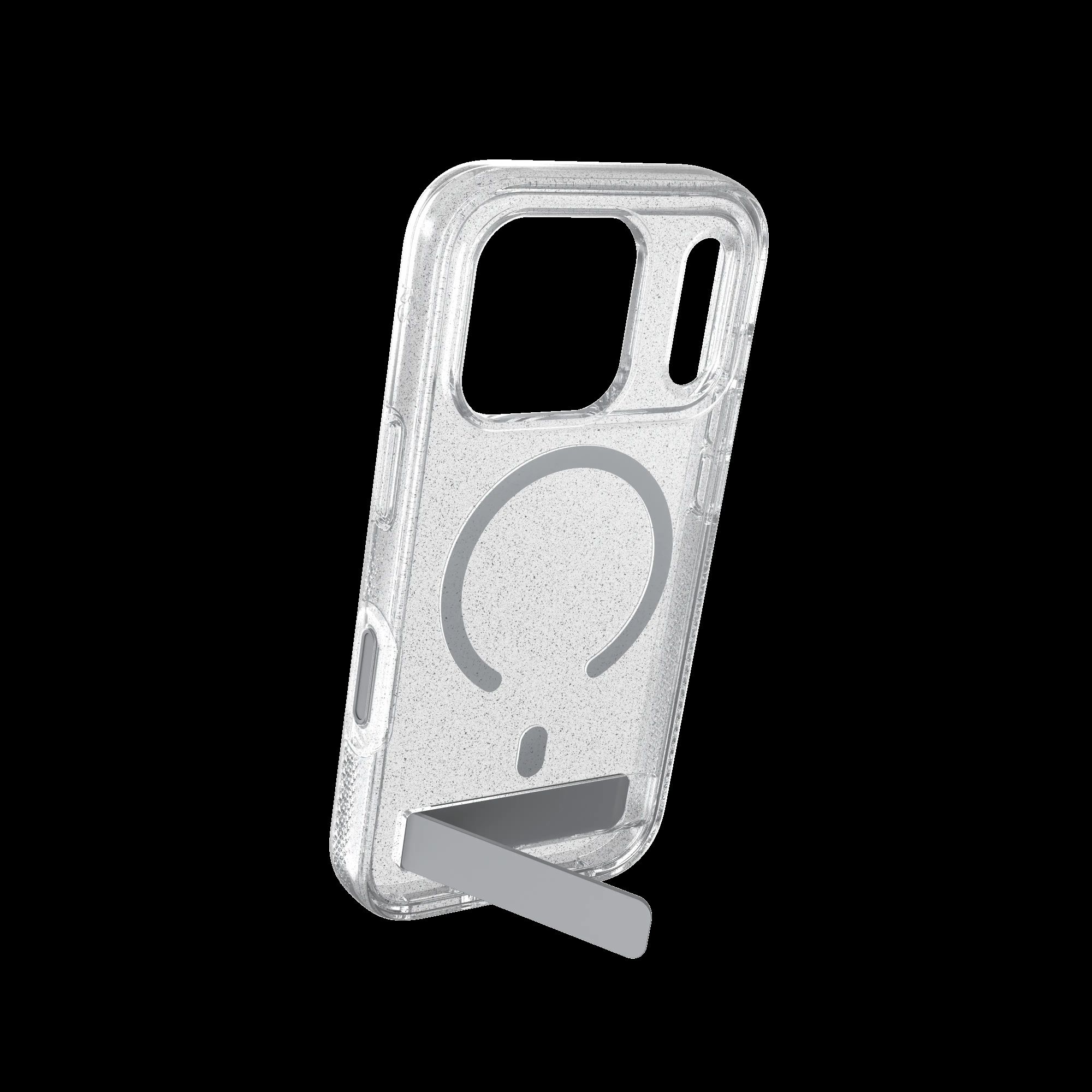 Case Milan Snap with Kickstand pre Apple iPhone 18 Pro / 17 Pro - Glitter Silver 