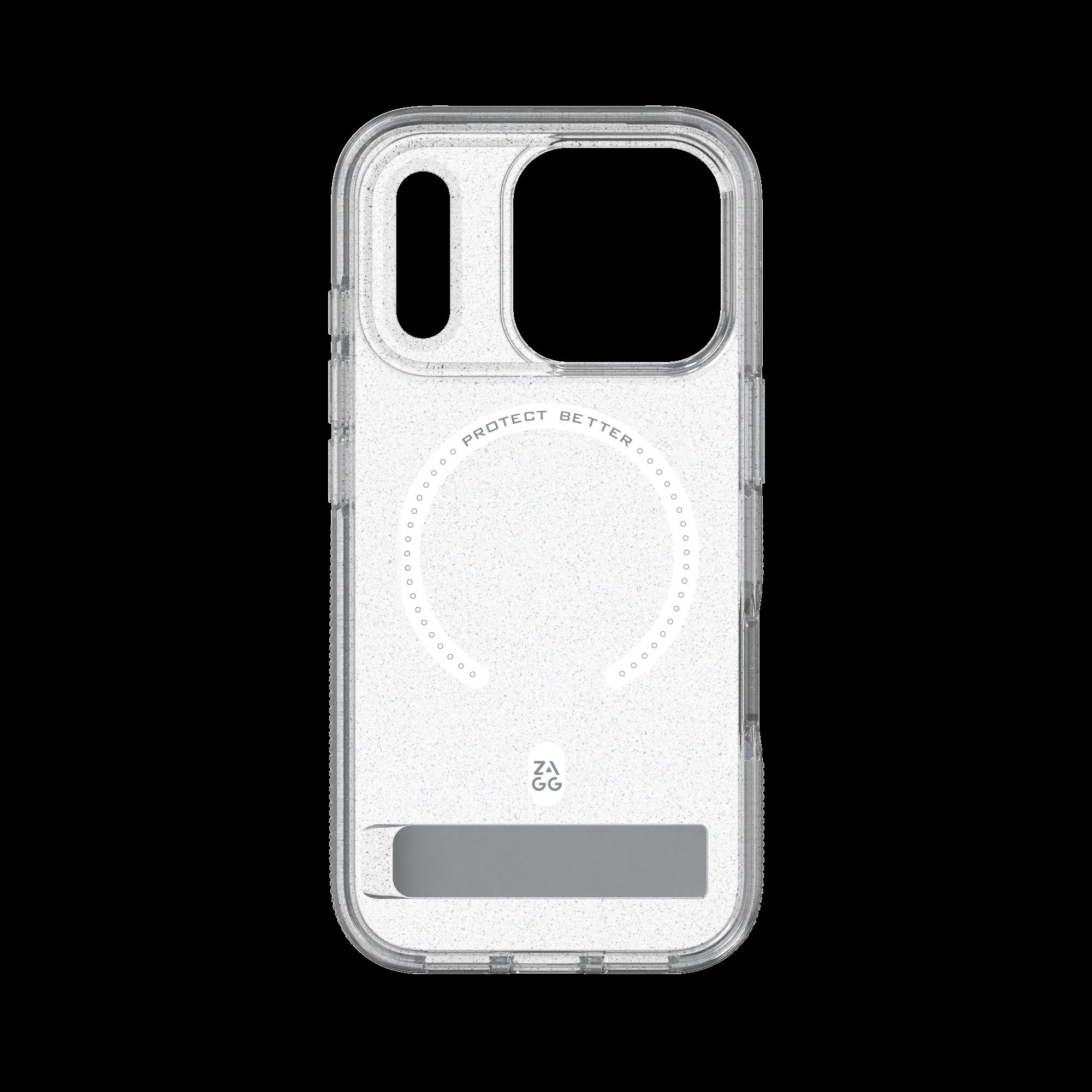 Case Milan Snap with Kickstand pre Apple iPhone 18 Pro / 17 Pro - Glitter Silver 