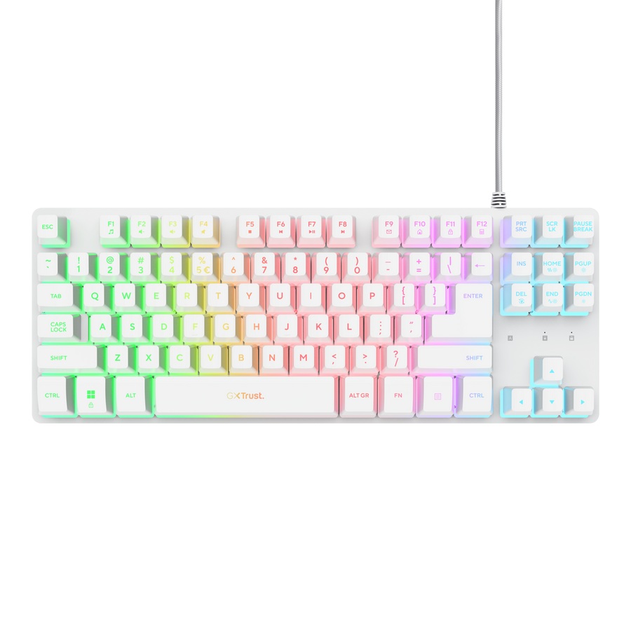 TRUST GXT833 THADO TKL KEYBOARD WHT US 
