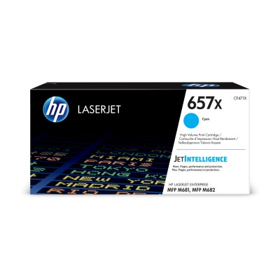 HP 657X High Yield Cyan Original LaserJet Toner Cartridge (CF471X) (23, 000 pages)