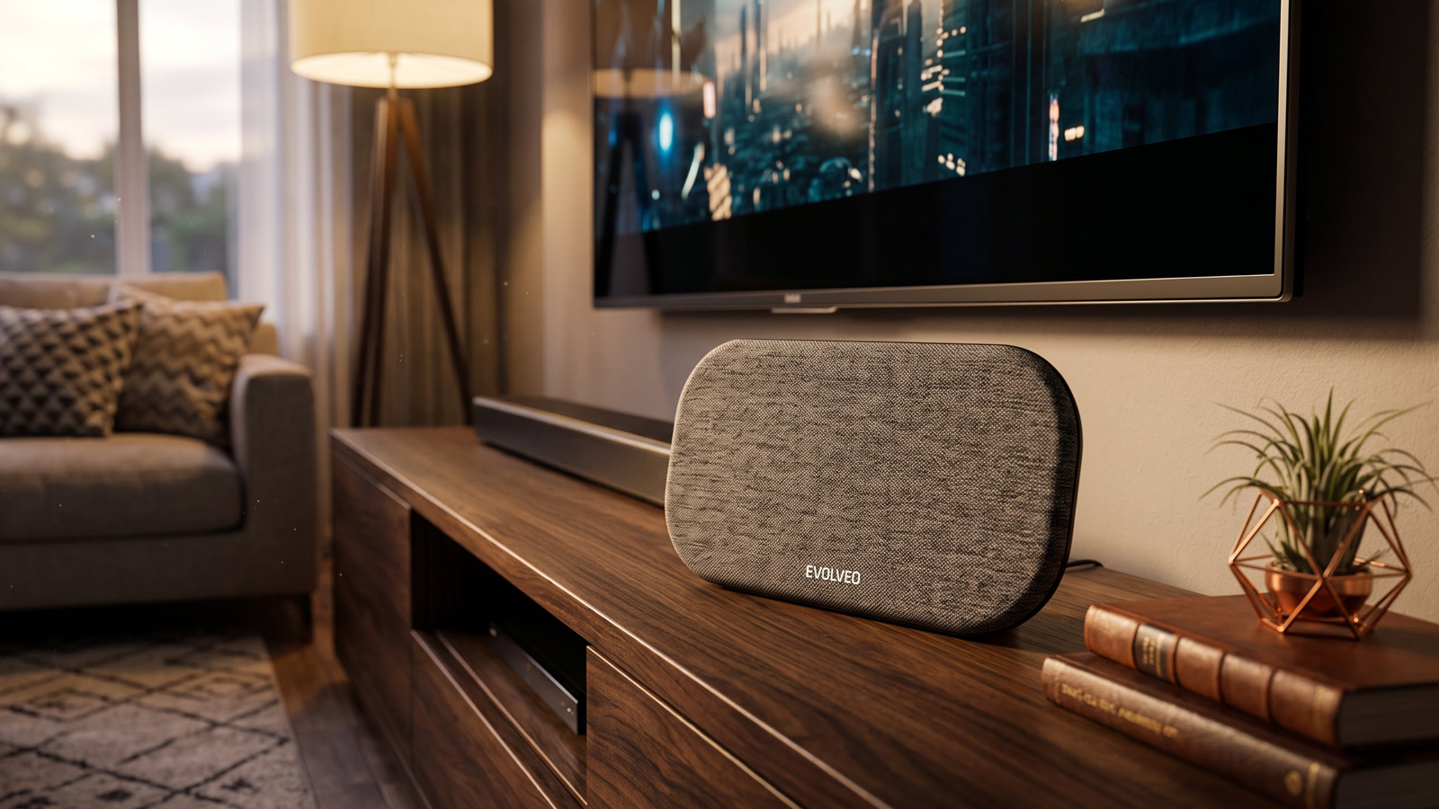 EVOLVEO Xany L, aktívna izbová anténa DVB-T2, filter LTE/ 4G/ 5G 