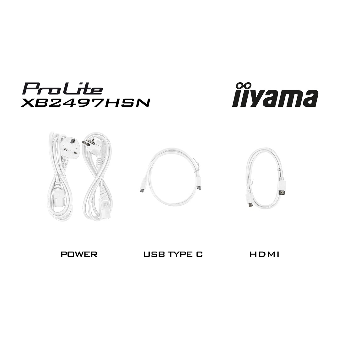 24" iiyama XB2497HSN-W1: IPS, FHD, USB-C, RJ45, HAS 