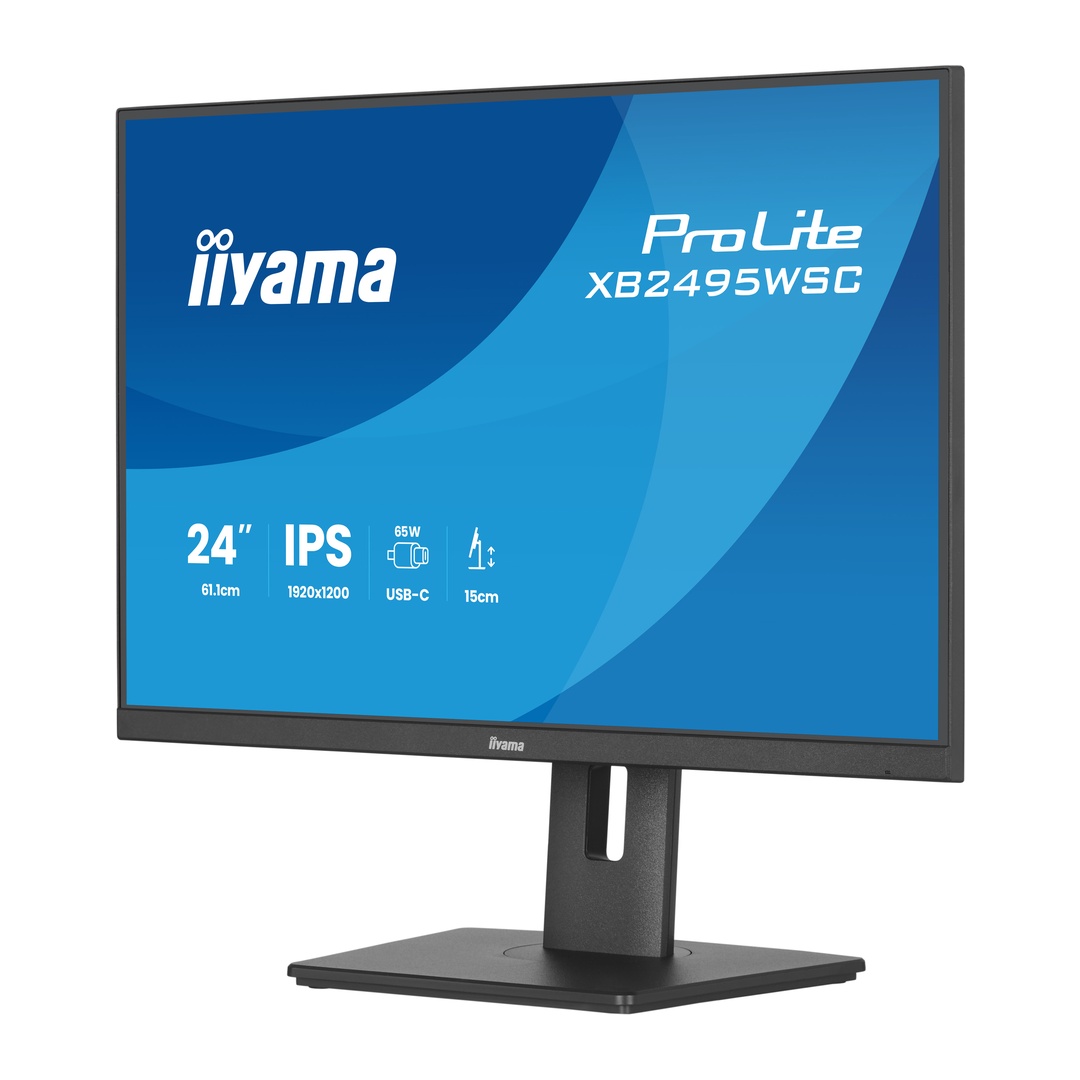 24" iiyama XB2495WSC-B1: IPS, WXGA, USB-C, HAS 