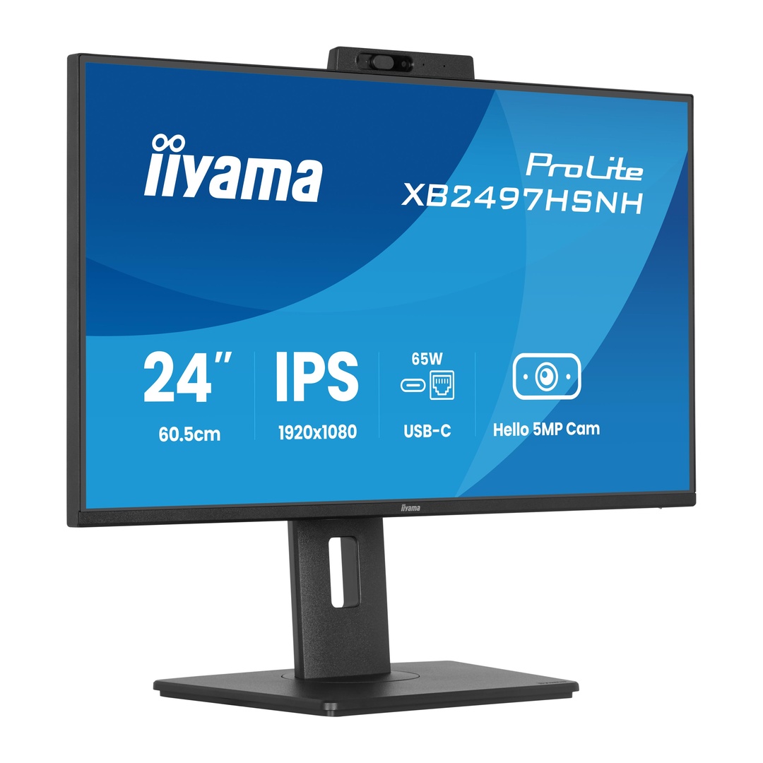 24" iiyama XB2497HSNH-B1: IPS, FHD, USB-C dock, cam 