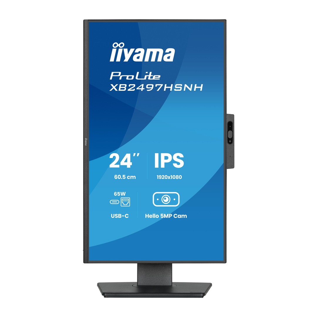 24" iiyama XB2497HSNH-B1: IPS, FHD, USB-C dock, cam 