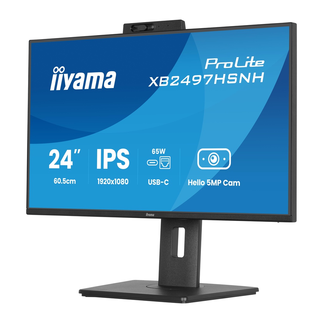 24" iiyama XB2497HSNH-B1: IPS, FHD, USB-C dock, cam 