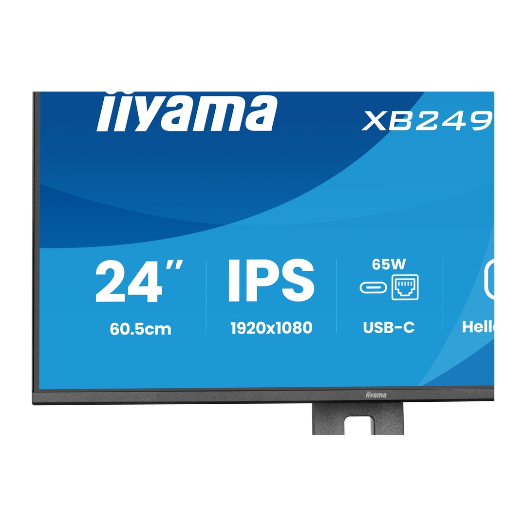 24" iiyama XB2497HSNH-B1: IPS, FHD, USB-C dock, cam 
