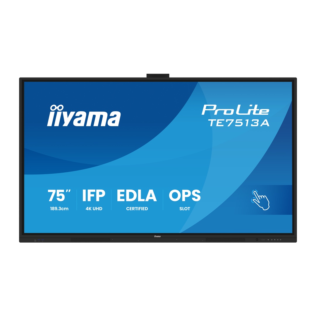 75" iiyama TE7513A-B3AG: IPS, 4K, 40P, EDLÁ 