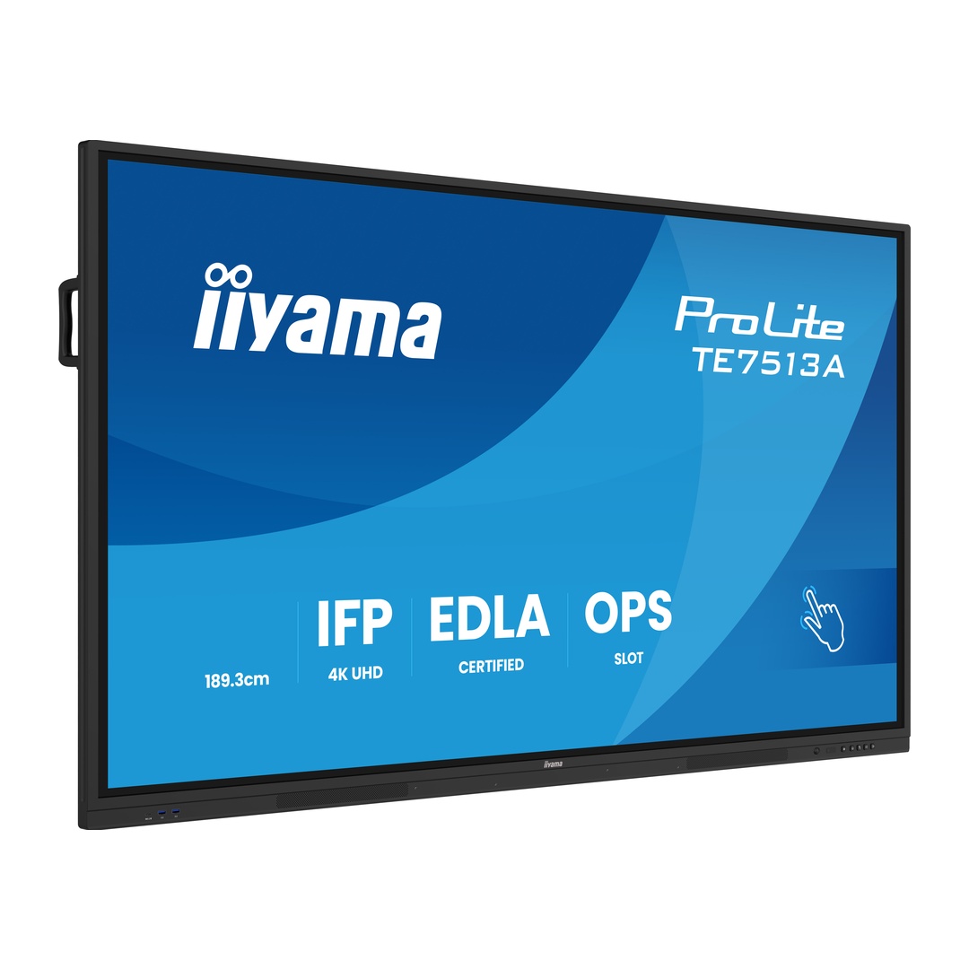 75" iiyama TE7513A-B3AG: IPS, 4K, 40P, EDLÁ 