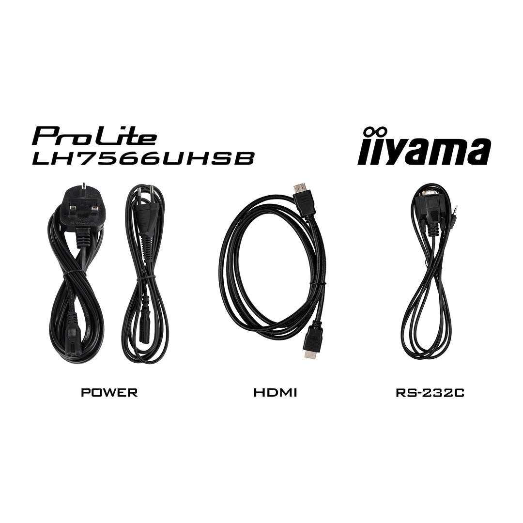 75" iiyama LH7566UHSB-B1AG: VA, 4K UHD, IPX5, DP-out 