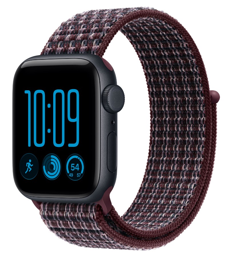 Watch Acc/ 40/ Burgundy Plaid Sport Loop 