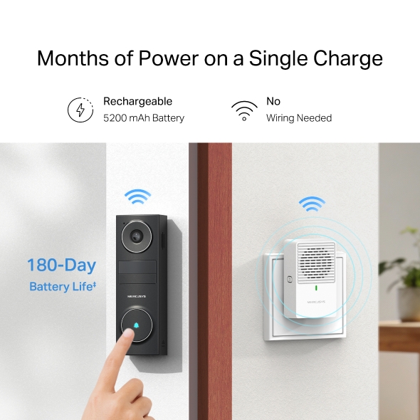 Mercusys MD210 Battery Video Doorbell 