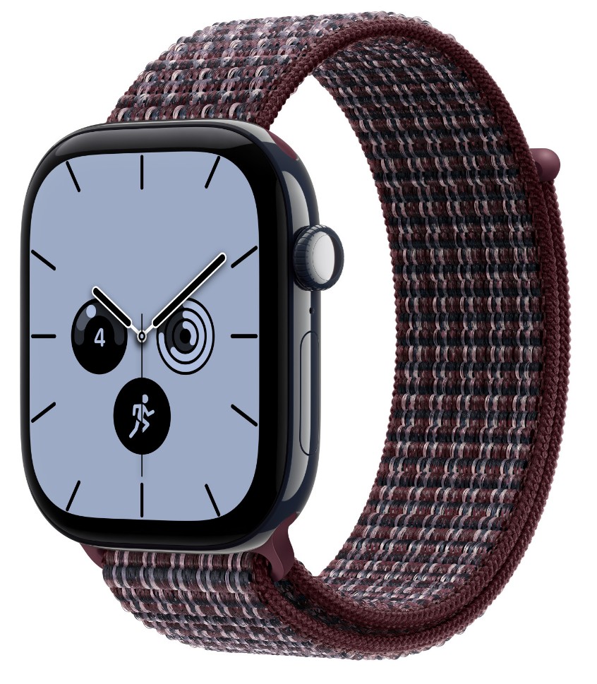 Watch Acc/ 46/ Burgundy Plaid Sport Loop 
