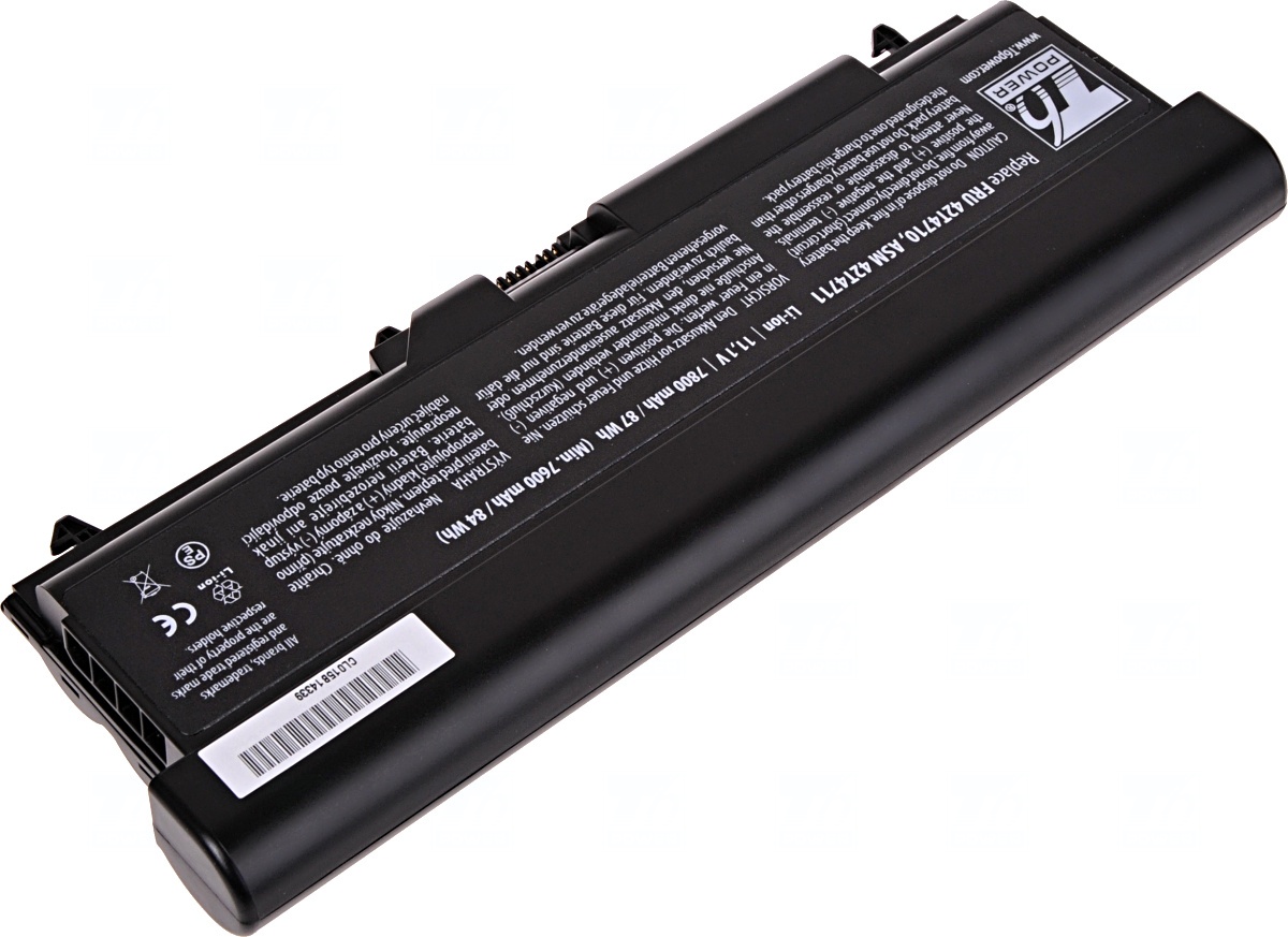 Batéria T6 Power Lenovo ThinkPad T410, T420, T510, T520, L410, L420, L510, 7800mAh, 87Wh, 9cell 