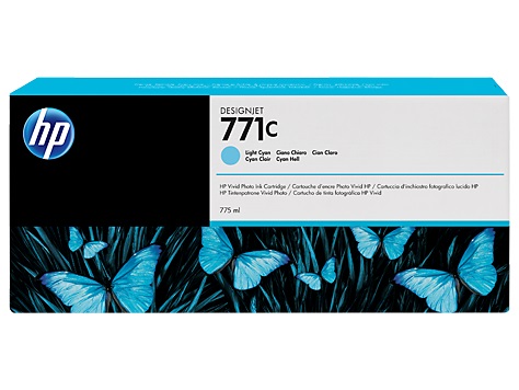 HP 771C Light Cyan DJ Ink Cart,  775 ml,  B6Y12A