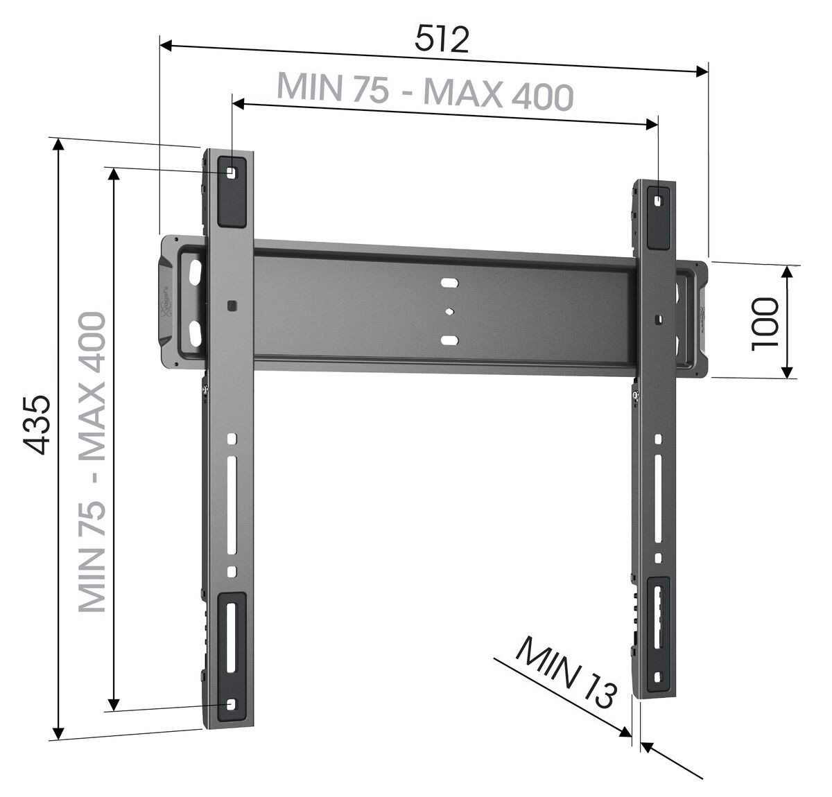 Vogel"s TVM 5505, fixný TV držiak obrazovky 32-77", 75 kg 