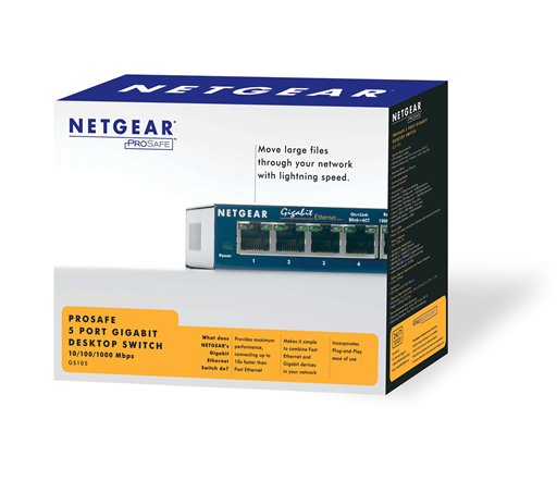 NETGEAR 5xGIGABIT Desktop switch, GS105 