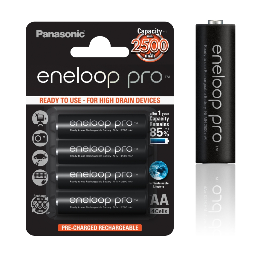 Panasonic Eneloop Pro AA NiMH 1, 2V 2500mAh BL4