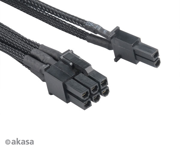Predlžovací kábel AKASA FLEXA V8 k 8pin VGA PSU,  40cm 