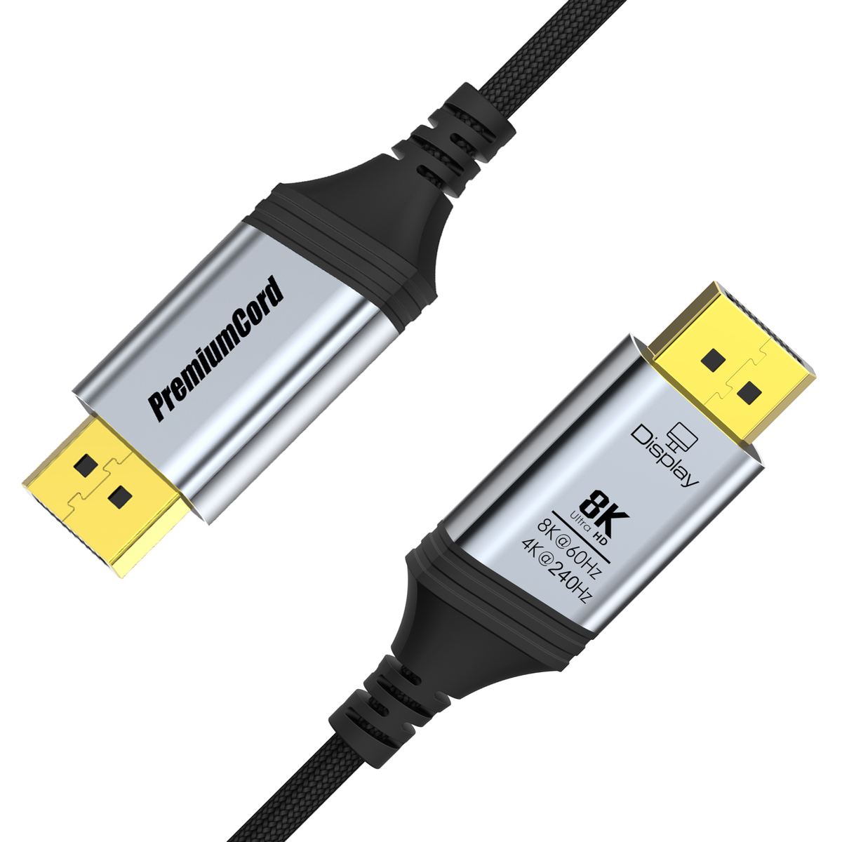 PremiumCord DisplayPort 1.4, 8K, optický, 10m 