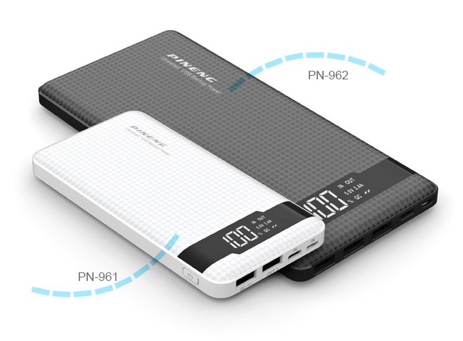 VIKING POWER BANK PN-961PD QC3.0 10000mAh, QUICK CHARGE 3.0, Čierna 