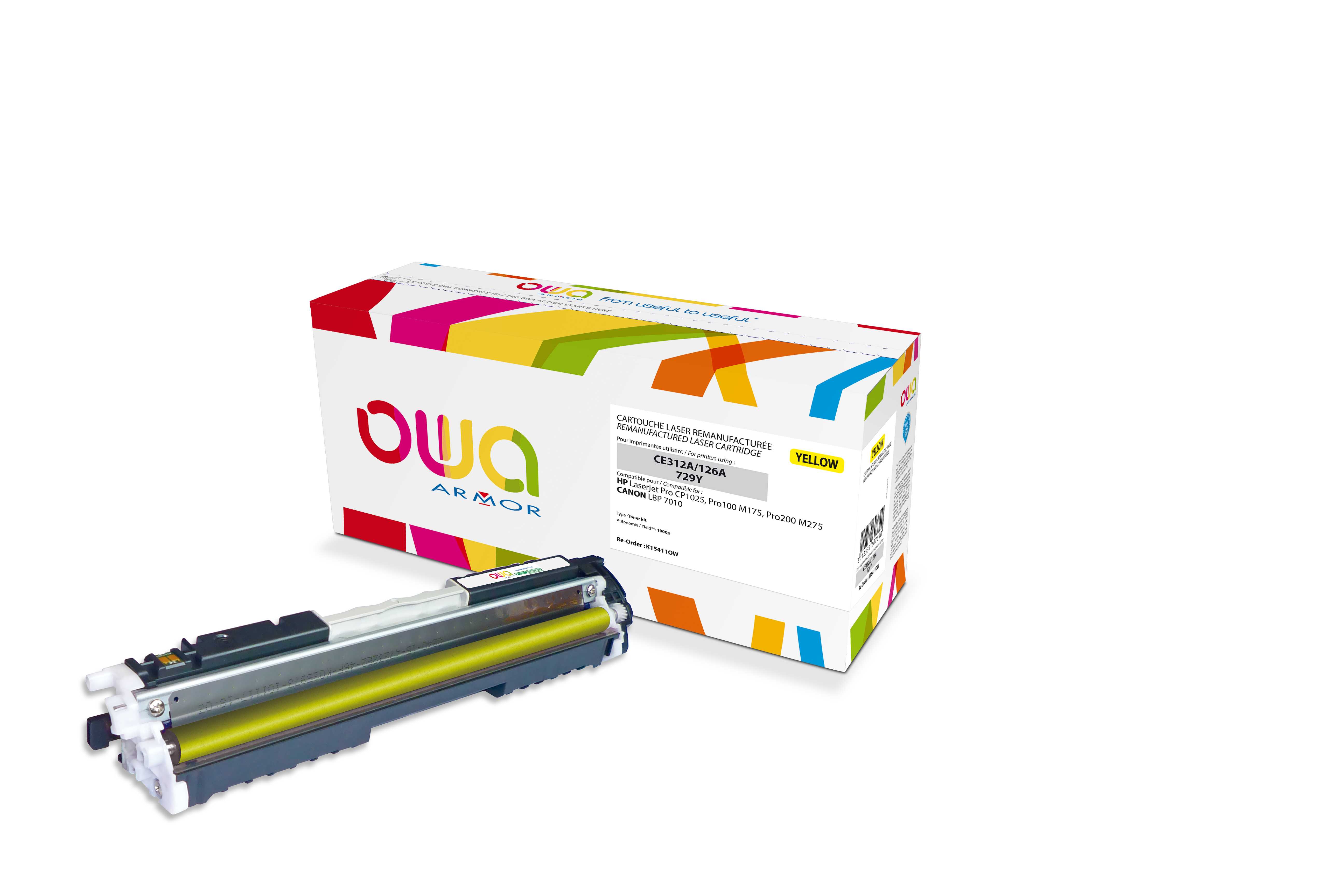 OWA Armor toner kompatibilný s HP CE312A, 1000st, žltá/ yellow