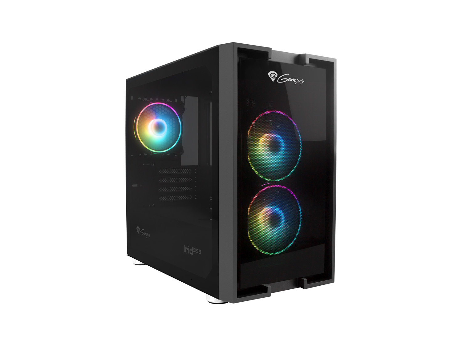 Genesis IRID 353/ Micro Tower/ Transpar./ Čierna