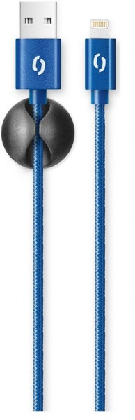 ALIGATOR PREMIUM Dátový kábel 2A, Lightning modrý 