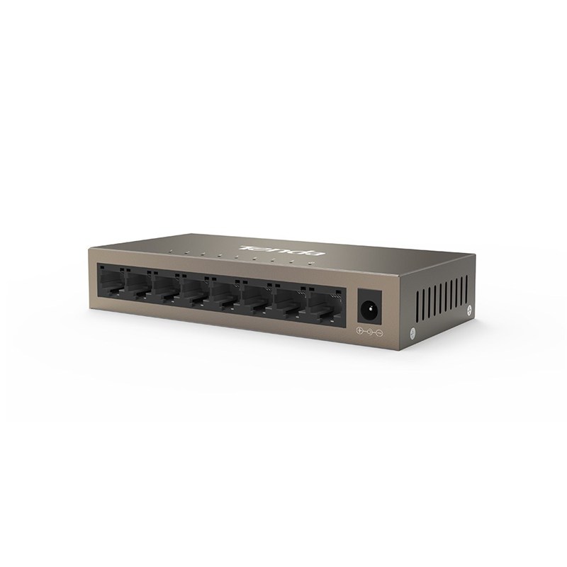 Tenda TEG1008M 8-port Gigabit Switch, 8x 10/ 100/ 1000 Mb/ s, Fanless, MAC 4K, napájanie AC/ DC, aj na stenu 