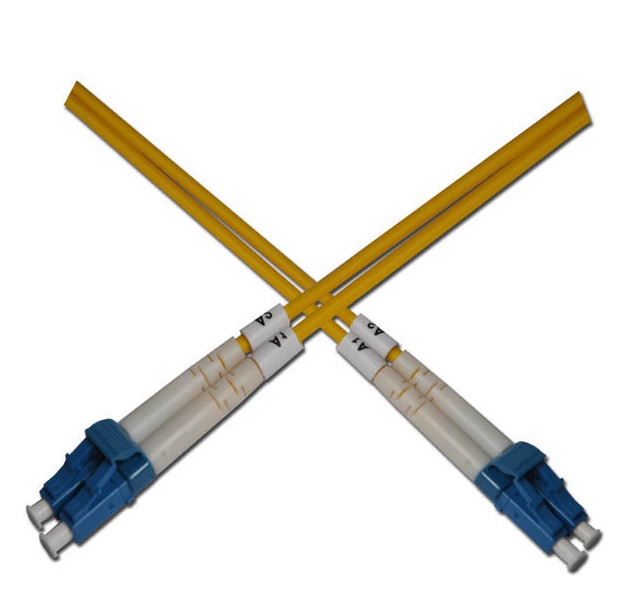 Optický patchkabel duplexní, LC-LC 9/ 125um SM, 15m, OS2