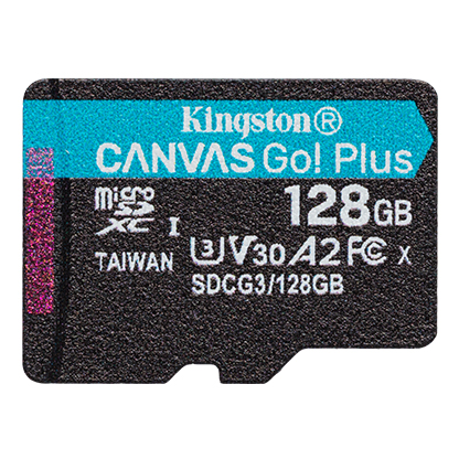 Kingston Canvas Go Plus A2/ micro SDXC/ 128GB/ 170MBps/ UHS-I U3 / Class 10