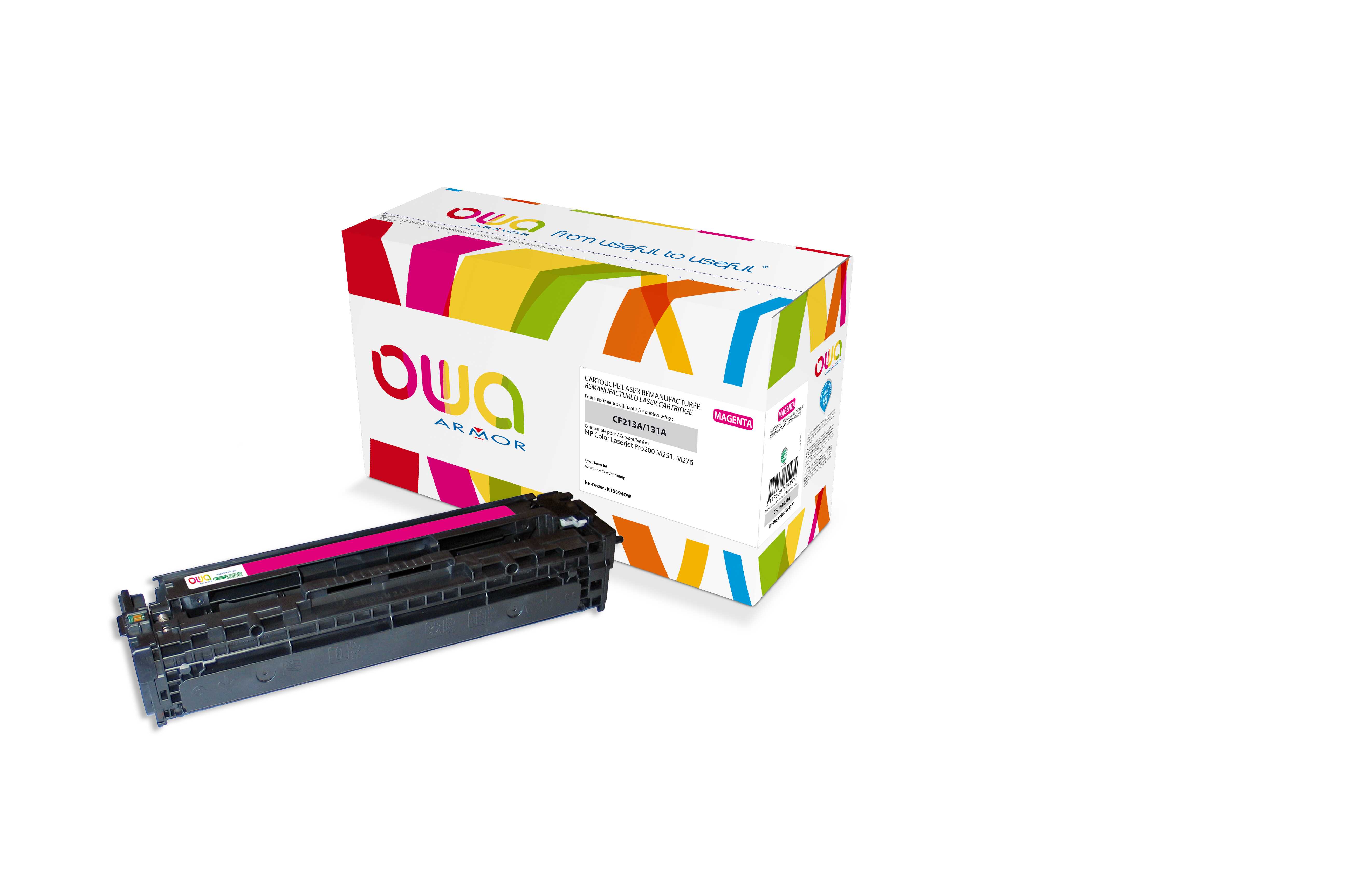 OWA Armor toner kompatibilný HP CF213A, 1800st, červená/ magenta