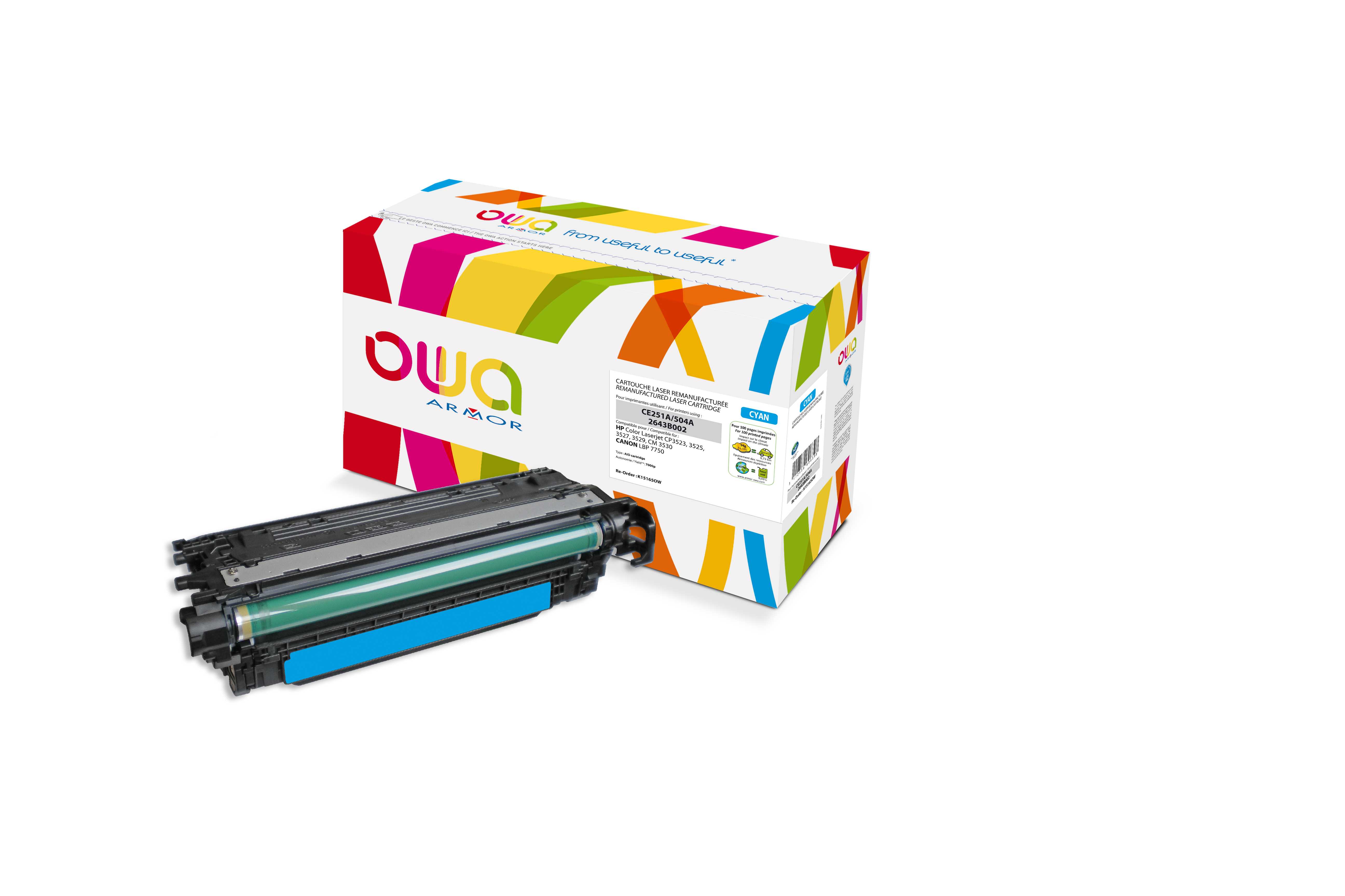 OWA Armor toner kompatibilný s HP CE251A, 7000st, modrá/ cyan