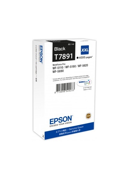 Čierna atramentová kazeta EPSON série WF-5xxx 