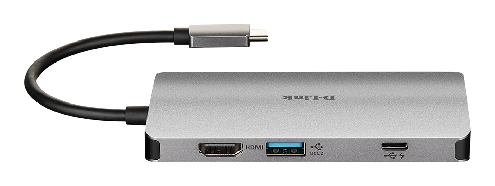 D-Link 8-in-1 USB-C Hub with HDMI/ Ethernet/ Card Reader/ Power Delivery 