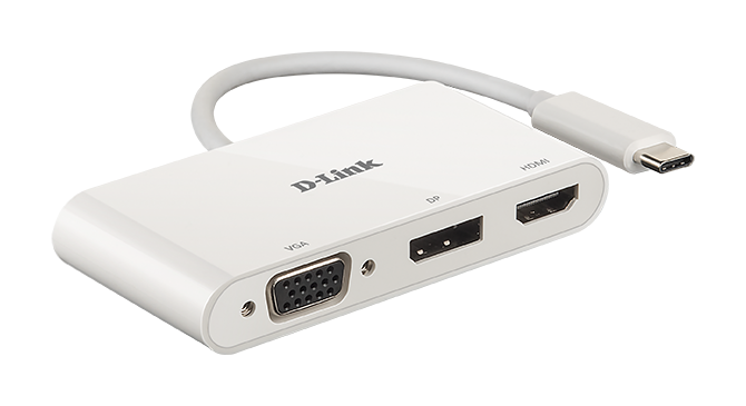 D-Link 3-in-1 USB-C to HDMI/ VGA/ DisplayPort Adapter