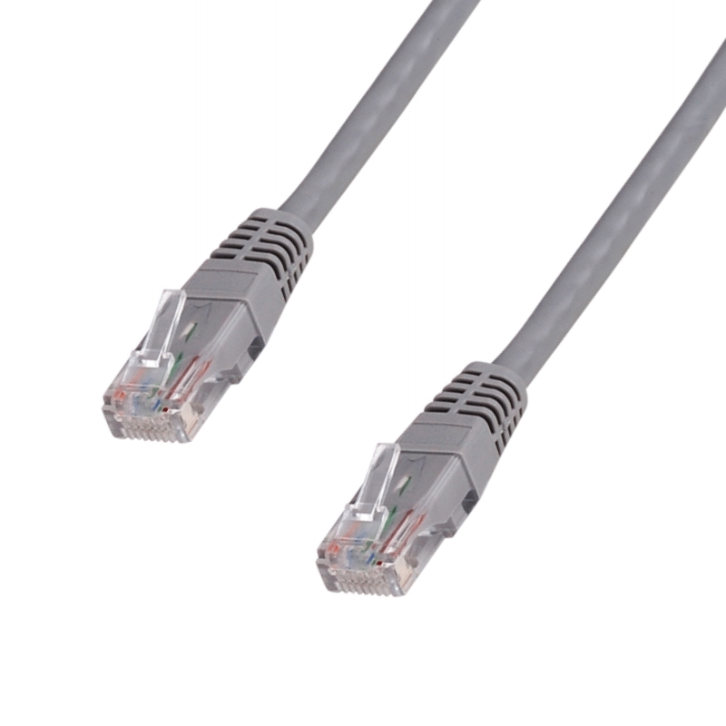 DATACOM Patchkábel 0, 5 m, UTP, Cat5e, RJ45, sivý