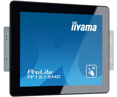 15" iiyama TF1515MC-B2: TN, XGA, capacitive, 10P, 350cd/ m2, VGA, DP, HDMI, čierny 